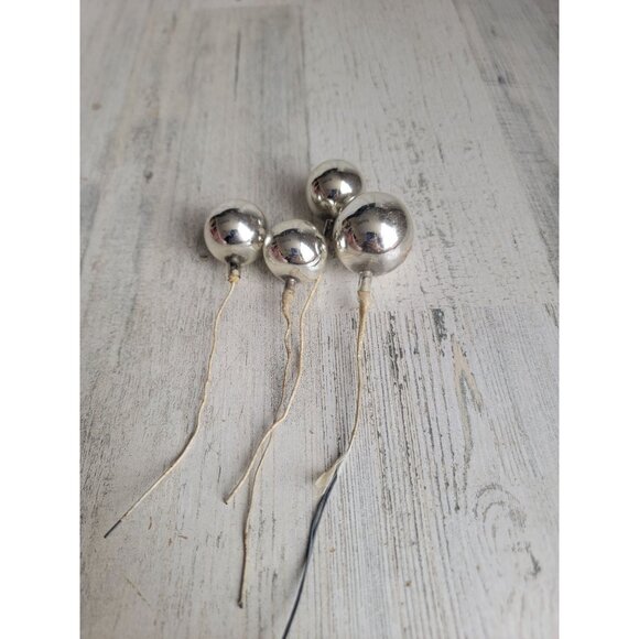 Vintage silver branch pick ornament mercury glass Xmas - Picture 12 of 12